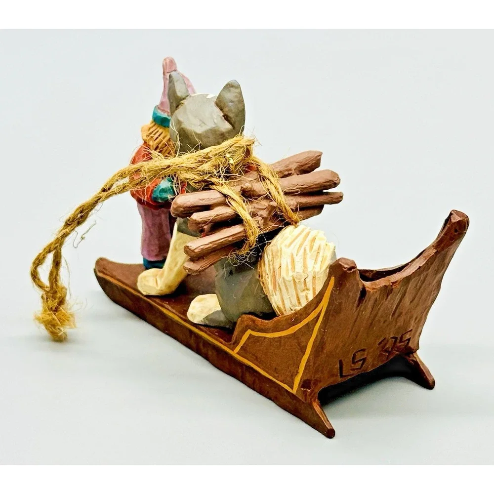 Hallmark Keepsake Folk Art Americana Santa Angel Fetching the Firewood Lot of 3‎